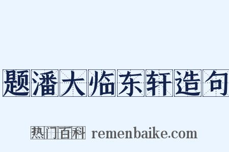 题潘大临东轩造句是什么意思的图片